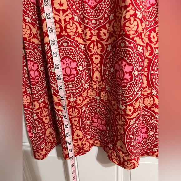 Boden Scoop‎ Neck Jersey Mini Dress Poinsettia, Exotic Tile Red Women’s 16/18 - Picture 5 of 8